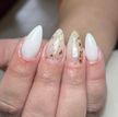 Manutenção de gel com decoração 